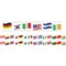 Borders/Trims, Magnetic, Rectangle Cut - 1-1/2" x 24", World Flags Theme, 24' per Pack, 2 Packs